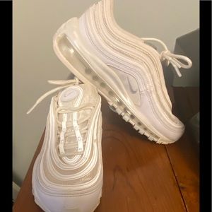 Nike Air Max 97   Women'sColor:White/White/Pure Platinum Size 7